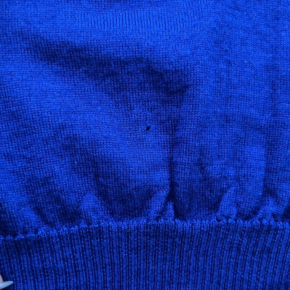 Wool Silk Blend Tank Top in Royal Blue - Picture 4 of 5